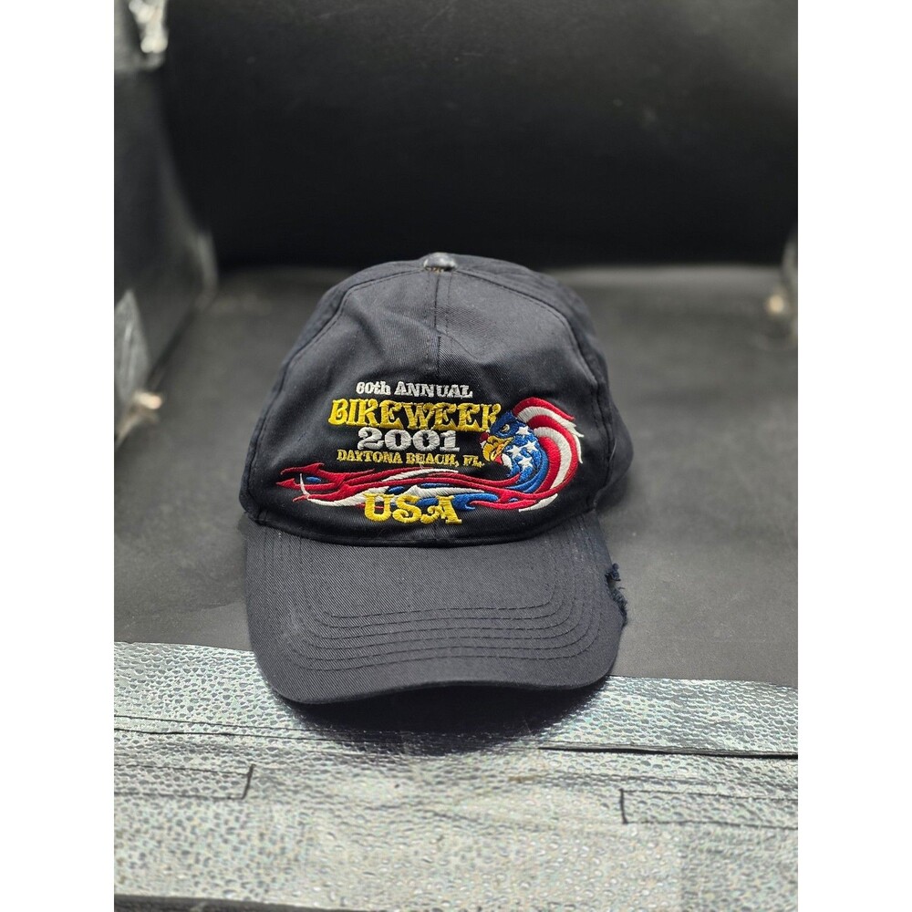 Vintage 2001 Daytona Bike Week USA Embroidered Snapback Hat